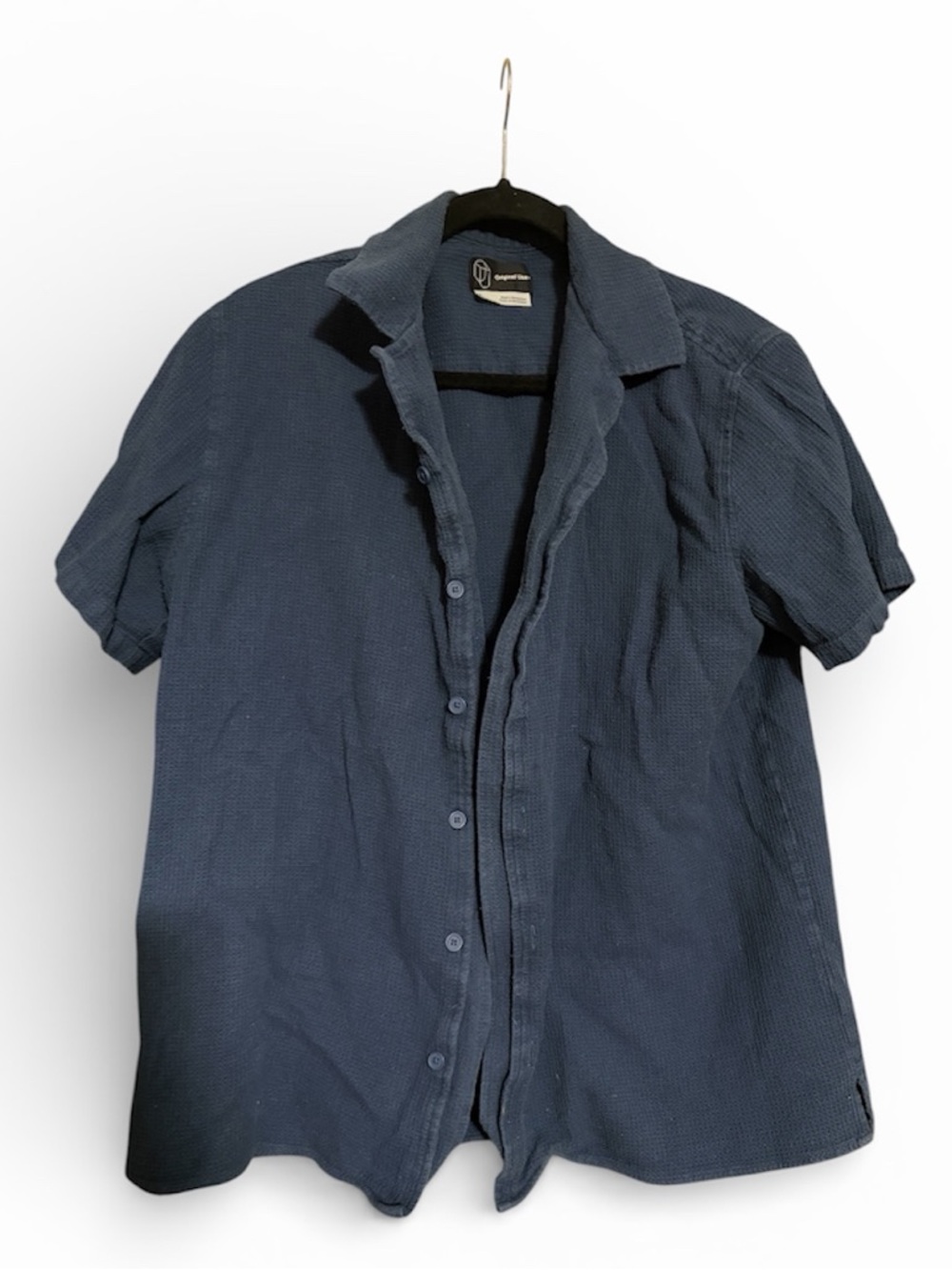 Men’s Short Sleeve Button Up Shirt Original Use Size L